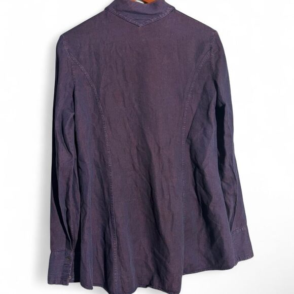 Y2K Theyskens’ Theory Button Down Shirt Plum S - Picture 4 of 8